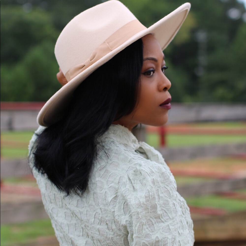 Purple Fedora wide brim ribbon adjustable hat - Picture 8 of 14